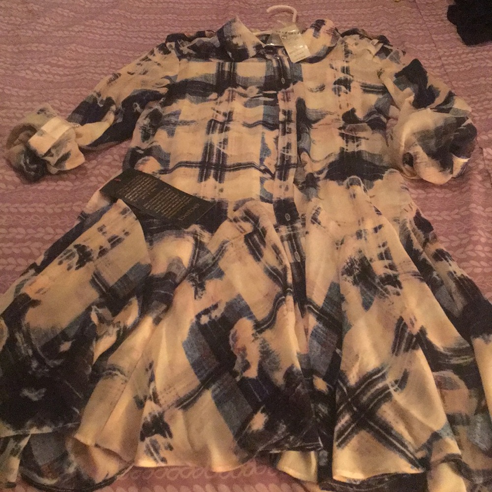 Alpine Printed Shirt Dress NWT